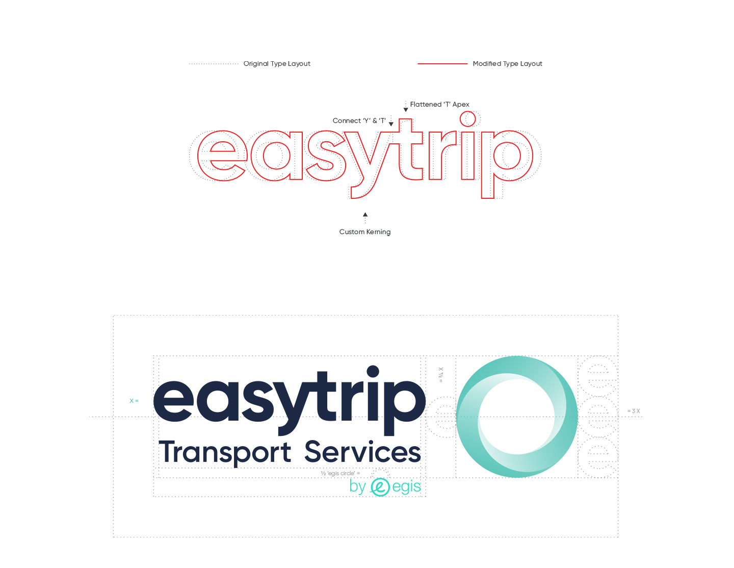 Easytrip Transport Services - Logo Design - Custom Typography